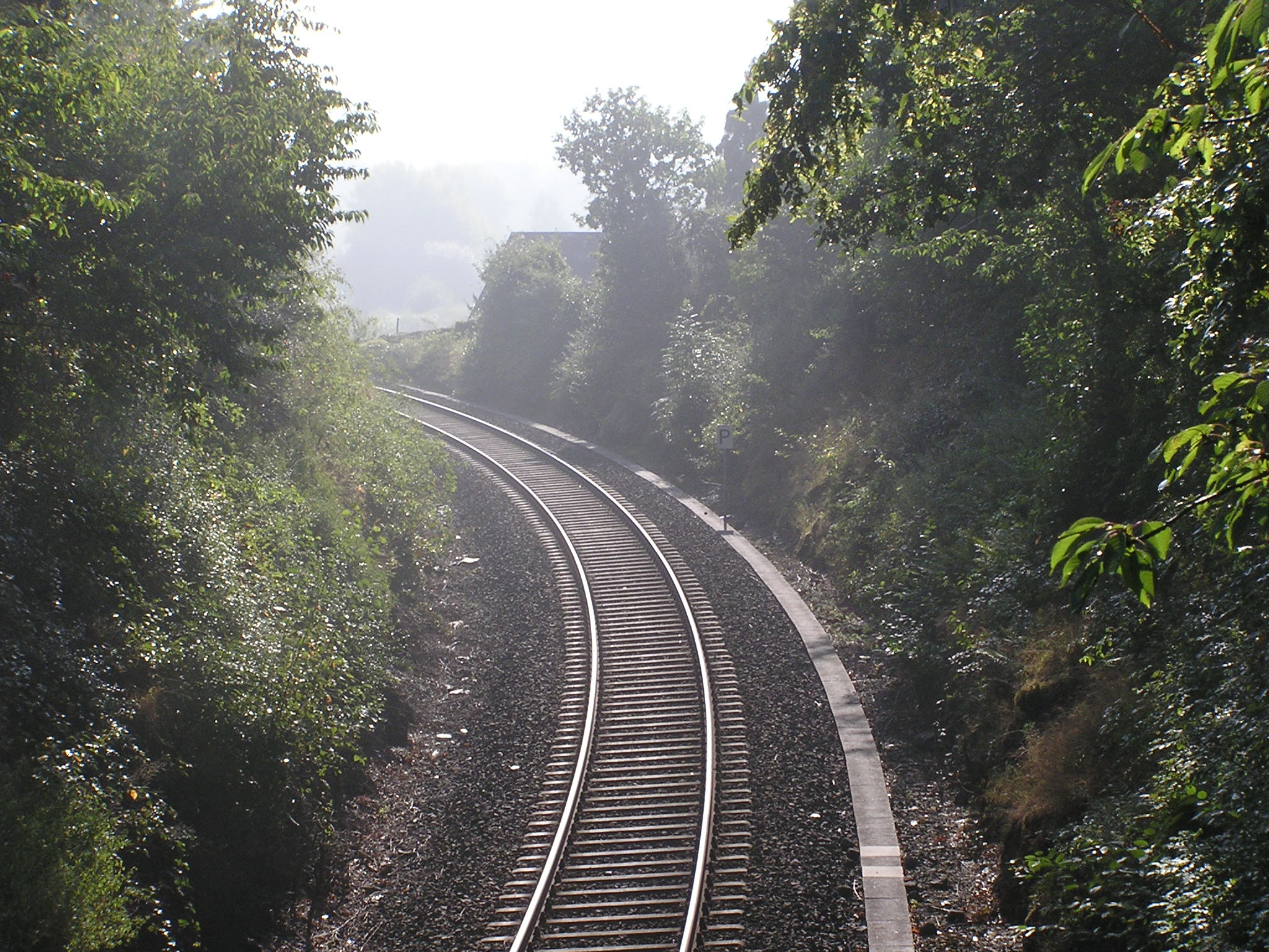 Blick von der Fugngerbrcke Richtung  Sdosten